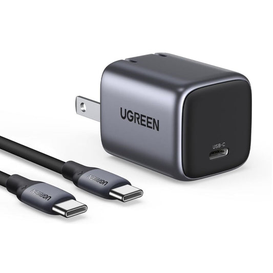 Ugreen cargador tipo C 30W, Nexode plegable para iPhone 16/15, Samsung Galaxy S24 + cable tipo C