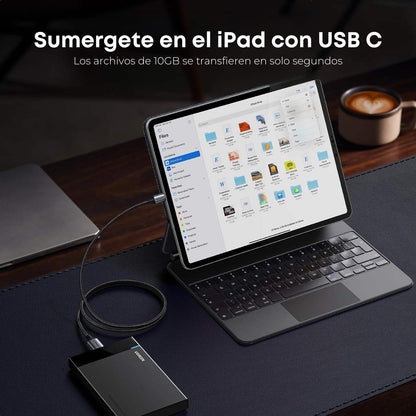 Ugreen cable de disco duro externo Micro B a USB C de 10 Gbps, compatible con MacBook Pro/Air, iPad, iPhone, Galaxy S24