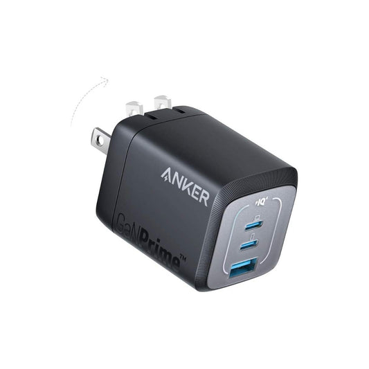 Anker Cargador Prime 67W, 3 puertos compacto PPS, para MacBook/iPad/iPhone/S25/S24/Ultra y más