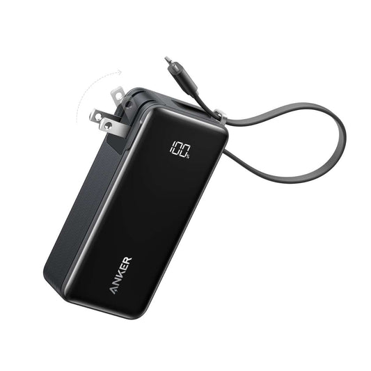 Power Bank 10000mAh Anker 3 en 1 con cable y enchufe integrado, para iPhone/Samsung