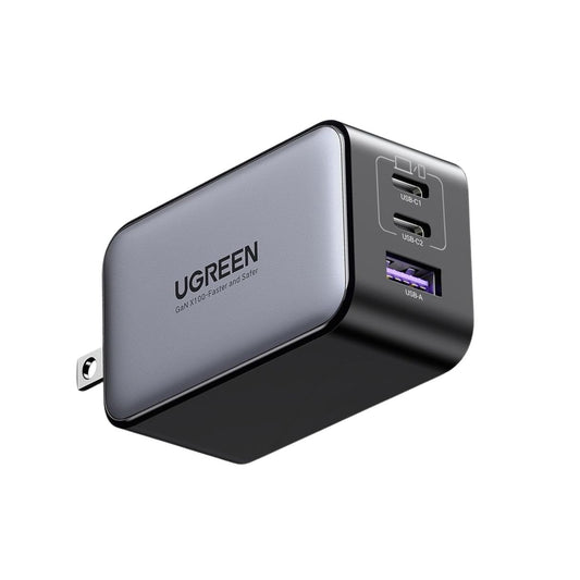 Ugreen Cargador 65W, Nexode 3 puertos para Macbook/iPhone/iPad, Galaxy S24