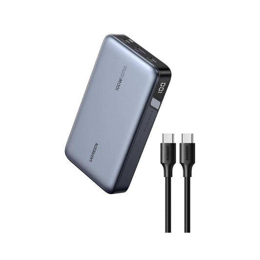 Power Bank Ugreen 20000mAh Nexode 100W PD3.0 con pantalla, para Macbook/iPad/iPhone, Samsung Galaxy